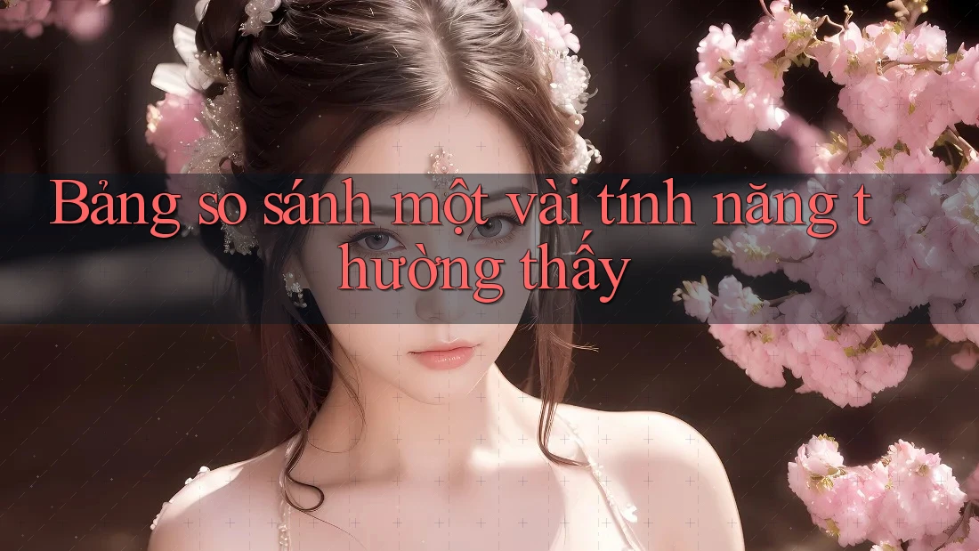 Bảng so sánh một vài tính năng thường thấy Bảng so sánh một vài tính năng thường thấy